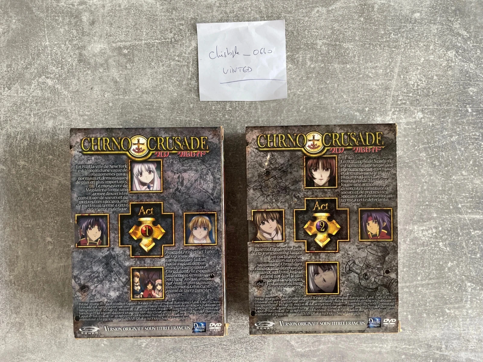 Lote de 2 caixas com 6 DVDs do mangá Chrono Crusade, com legendas em português e original. – photo 3